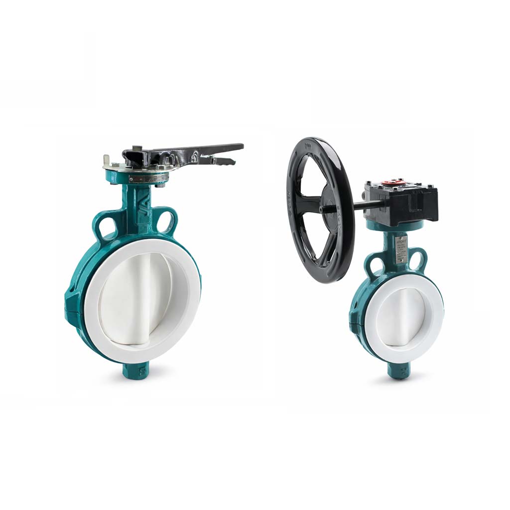 Manuel Kumandalı PTFE Kelebek Vanalar
